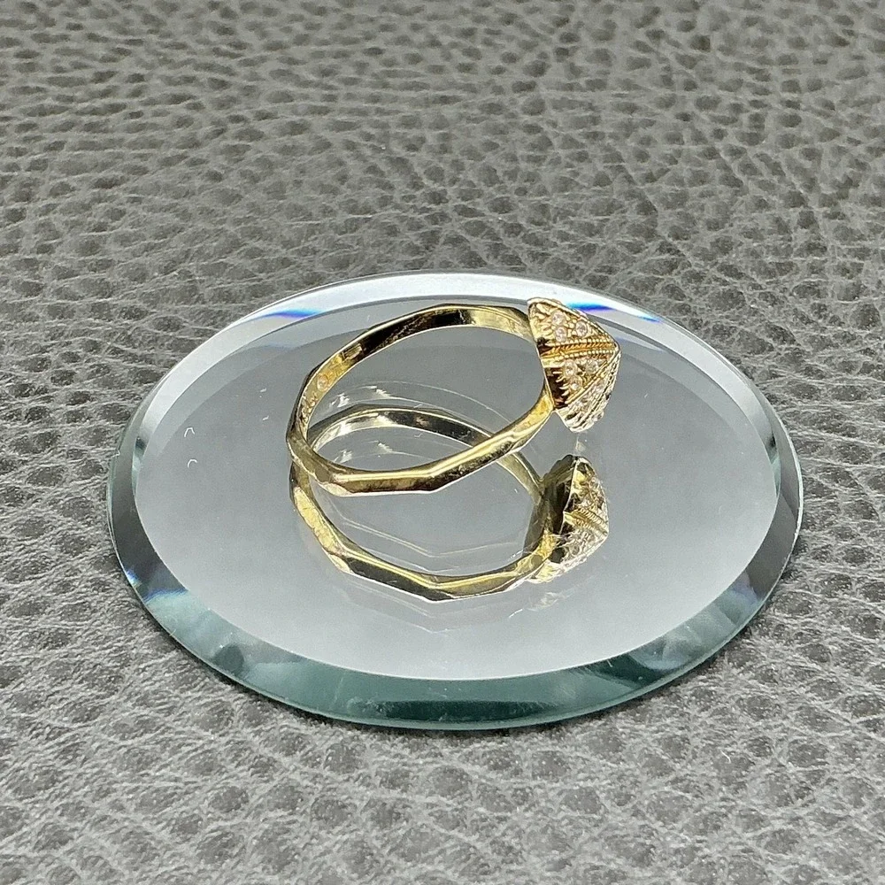 Stella & Dot Ring Size 8 Gold Tone Cubic Zirconia White Stone Womens Fashion‎